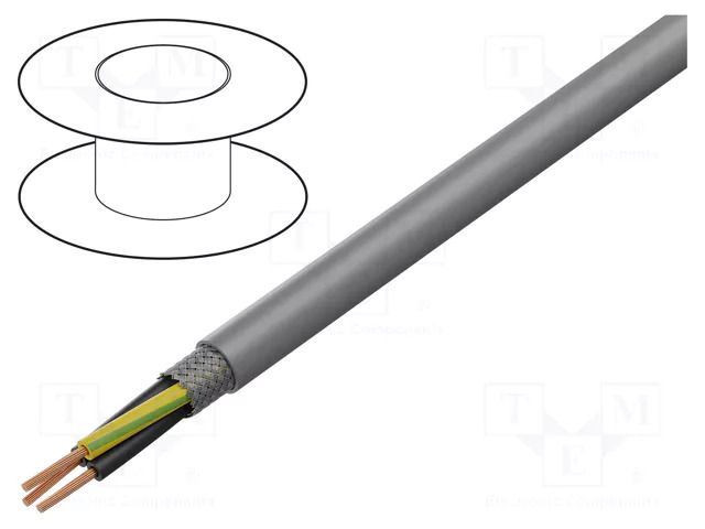 Wire; JZ-520 HMH-C; 3G1mm2; shielded,tinned copper braid; LSZH HELUKABEL JZ520-HMH-C-3G1