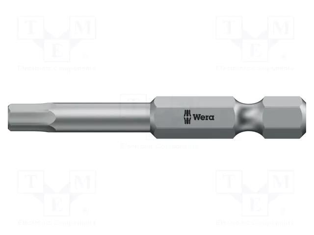 Screwdriver bit; Hex Plus key; HEX 3/32"; Overall len: 50mm WERA WERA.05135092001