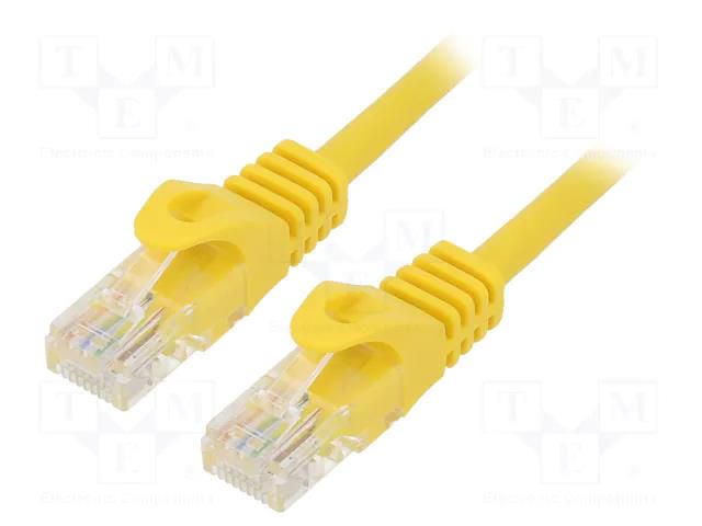 Patch cord; RJ45 plug,both sides; U/UTP; 6; stranded; CCA; PVC GEMBIRD PP6U-0.25M/Y