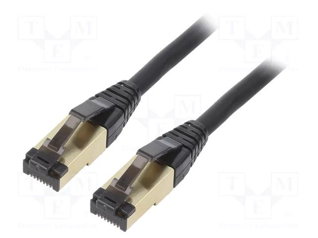 Patch cord; S/FTP; Cat: Cat 8; RJ45 plug,both sides; stranded; Cu GEMBIRD PP8-LSZHCU-BK-15M