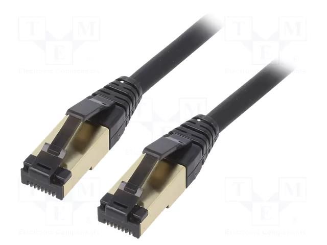 Patch cord; RJ45 plug,both sides; S/FTP; Cat 8; stranded; Cu; LSZH GEMBIRD PP8-LSZHCU-BK-5M