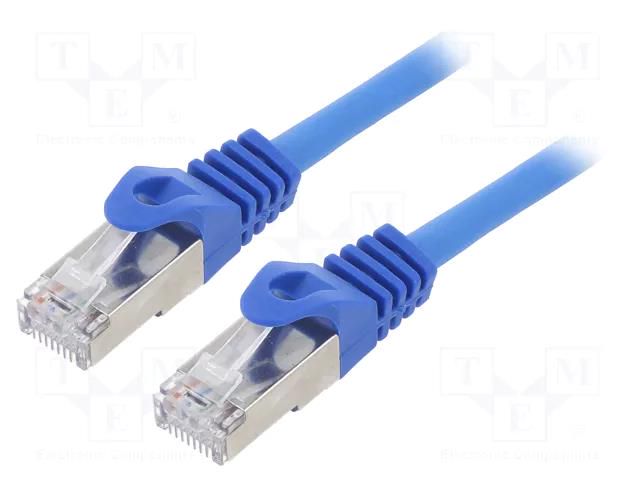 Patch cord; RJ45 plug; F/UTP; 6; stranded; CCA; PVC; blue; 3m; 26AWG GEMBIRD PP6-3M/B