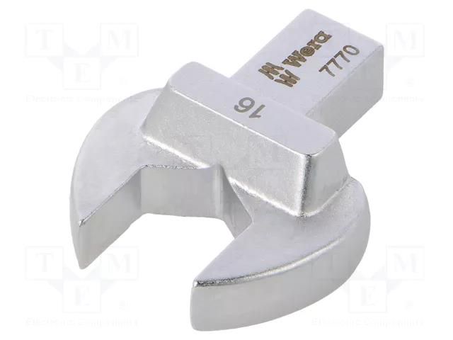 Wrench tip; torque,spanner; 16mm; Mounting: 9x12; open end insert WERA WERA.05078609001