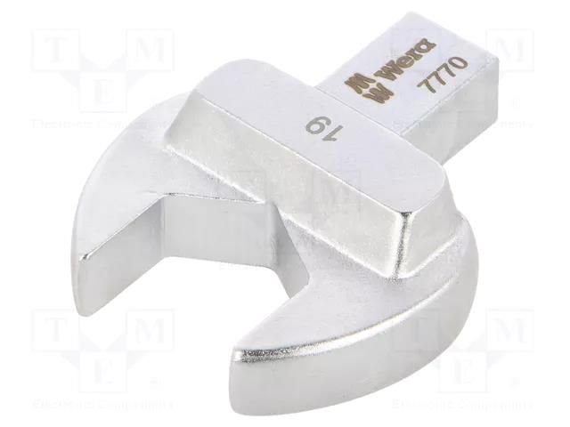 Wrench tip; torque,spanner; 19mm; Mounting: 9x12; open end insert WERA WERA.05078612001
