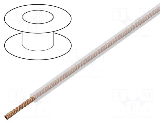 Wire; TLY; stranded; Cu; 0.22mm2; PVC; transparent; 150V,300V; 200m BQ CABLE TLY0.22-TR