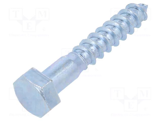 Screw; for wood; 12x70; Head: hexagonal; none; 19mm; steel; zinc BOSSARD B12X70/BN968