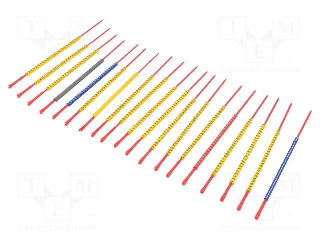 A kit of cable labels; 1.3÷3mm; PVC; grey; -30÷80°C; UL94V-0 WEIDMÜLLER WM-0560001531