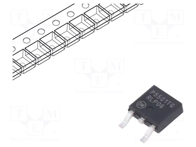 IC: voltage regulator; LDO,linear,fixed; 3.3V; 0.5A; DPAK; SMD ONSEMI NCP5501DT33RKG