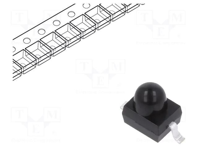 Phototransistor; SMD; 1.9mm; Dim: 2.5x2x2.7mm; λp max: 940nm; 30V EVERLIGHT PT91-21B/TR7
