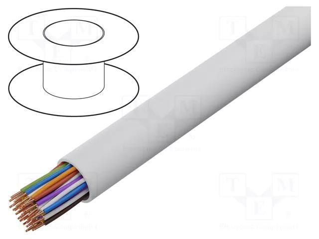 Wire; YTKSY; 20x2x0.5mm; telecommunication; wire; Cu; PVC; white BITNER BITNER-TS0014