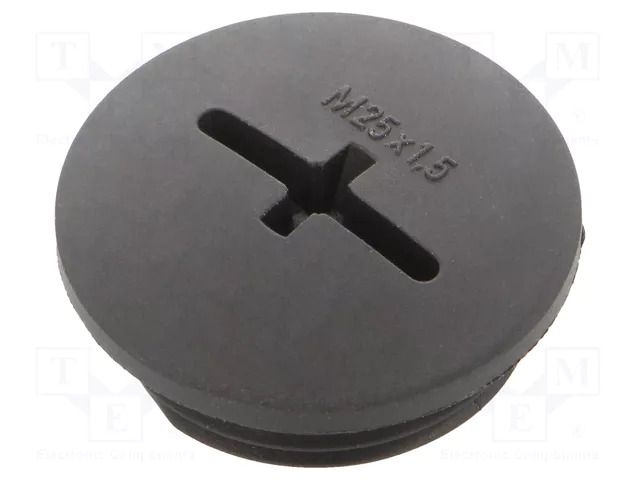 Stopper; M25; 1.5; IP56; polyamide; black; Thread: metric; 8mm BM GROUP BM4625N