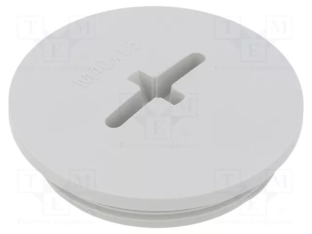Stopper; M40; 1.5; IP56; polyamide; light grey; Thread: metric; 8mm BM GROUP BM4640