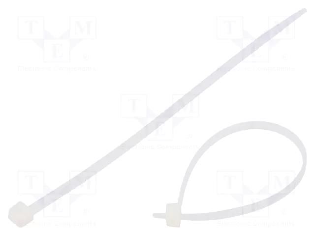Cable tie; L: 140mm; W: 3.6mm; natural; polyamide; 80N; Ømax: 33mm BM GROUP BMB1436M
