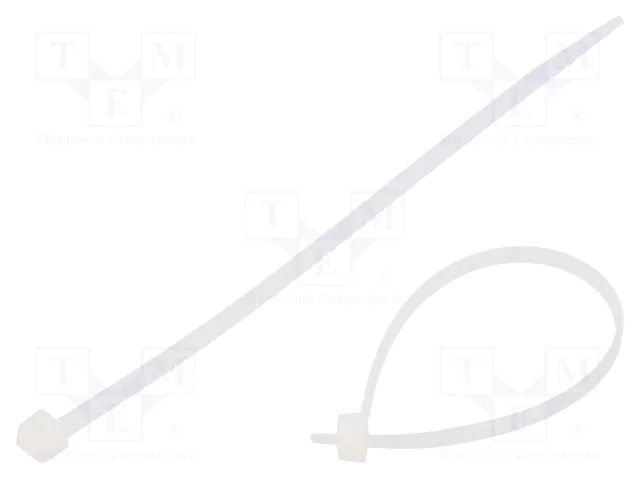 Cable tie; L: 140mm; W: 3.6mm; natural; polyamide; 80N; Ømax: 33mm BM GROUP BMB1436M