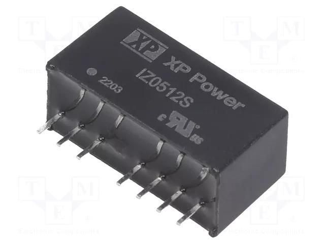Converter: DC/DC; 3W; Uin: 4.5÷9VDC; Uout: 12VDC; Uout2: -12VDC; SIP XP POWER IZ0512S
