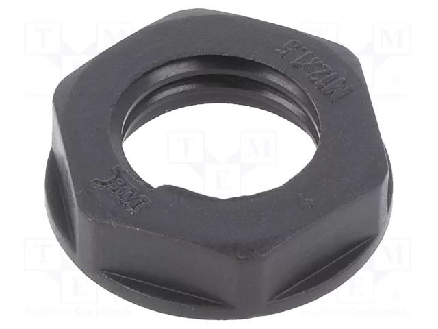 Nut; M12; polyamide; black; Thread: metric; Pitch: 1.5; -20÷90°C BM GROUP BM4812N