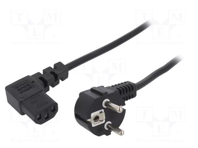 Cable; 3x0.75mm2; PVC; 3m; black; 10A; 250V ESPE KAB-EUL-P3L-3.0-BK