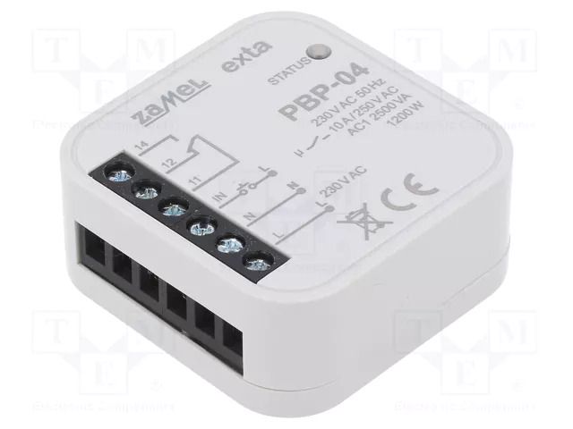 Relay: installation; bistable,impulse; SPDT; 47.5x47.5x20mm; IP20 ZAMEL PBP-04