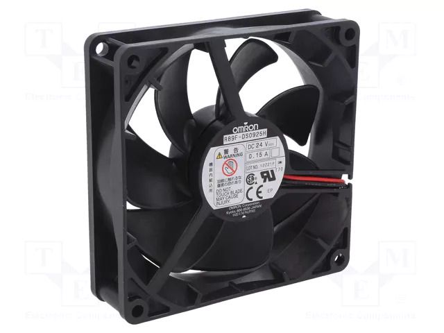 Fan: DC; axial; 92x92x25mm; 99.6m3/h; 39dBA; ball; 3550rpm OMRON R89F-DS0925H