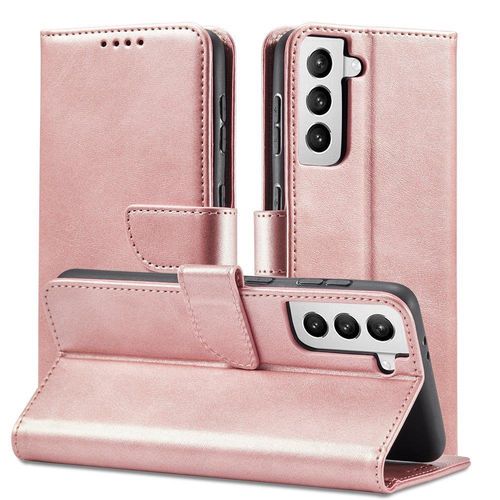 Magnet Case elegant case cover cover with a flap and stand function for Samsung Galaxy S22 Ultra pink, Hurtel 9145576241875 9145576241875