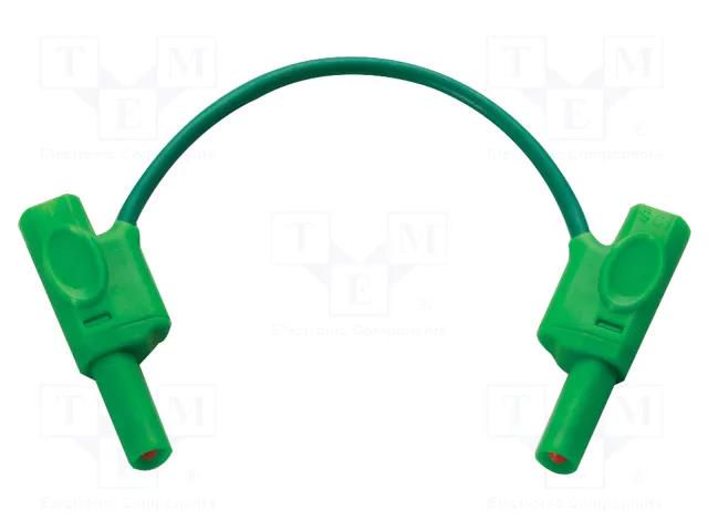 Ground/earth cable; banana plug,both sides; Len: 0.2m; green GW INSTEK GTL-201A