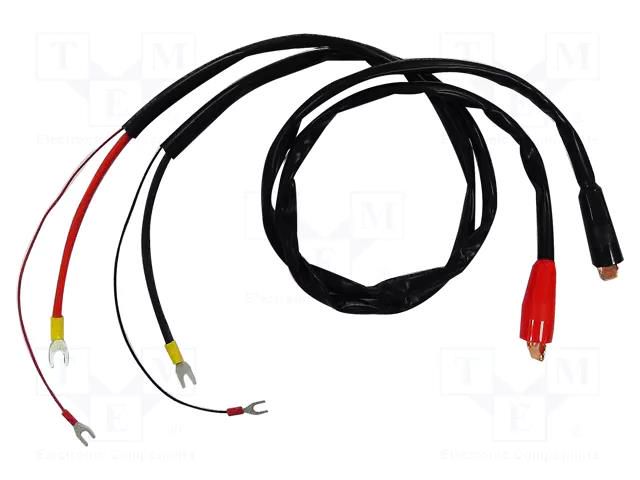 Test leads; aligator clip x2,spade lug x4; 1m; red and black GW INSTEK GTL-215