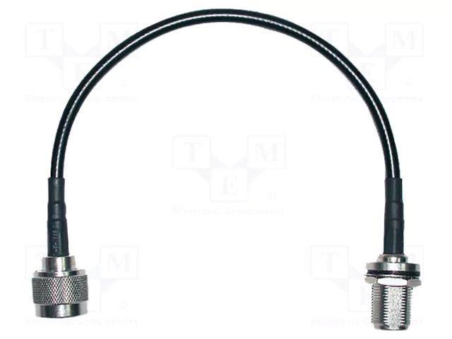 Test lead; N(J/F),N(P/M),RG223; Len: 0.28m; black GW INSTEK GTL-304