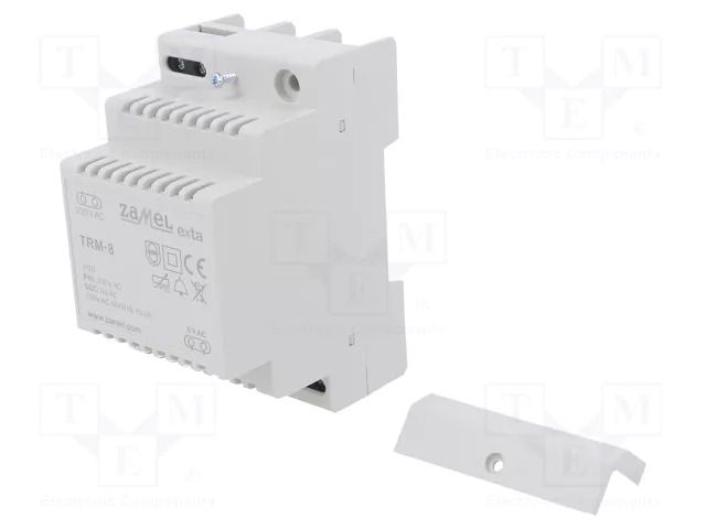 Transformer: mains; 15VA; 230VAC; 8V; Leads: screw terminals; IP20 ZAMEL TRM-8