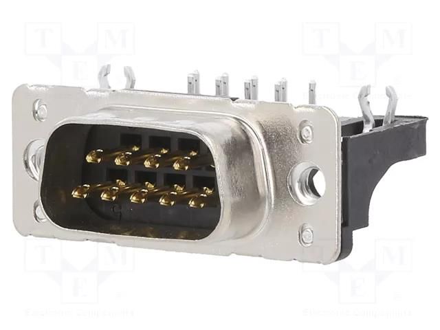 Connector: D-Sub; PIN: 9; socket; male; on PCBs; angled 90°; THT HARTING 09651626816