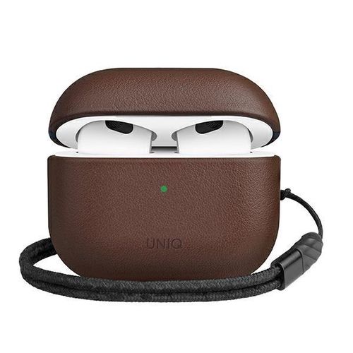 UNIQ etui Terra AirPods 3 gen. Genuine Leather brązowy/brown, UNIQ 8886463676837 8886463676837