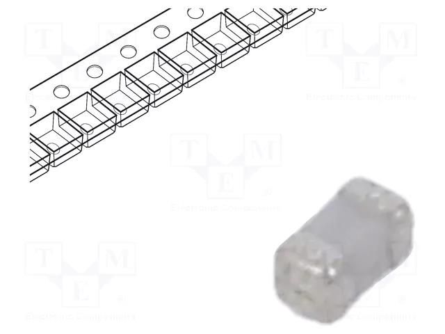Capacitor: ceramic; MLCC; 12pF; 50V; C0G (NP0); ±5%; SMD; 0402 YAGEO CC0402JRNPO9BN120
