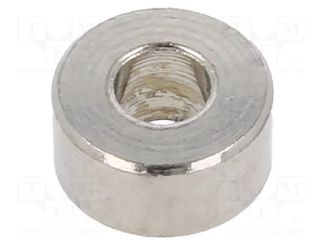 Spacer sleeve; 3mm; cylindrical; brass; nickel; Out.diam: 6mm DREMEC DR316/2.6X3