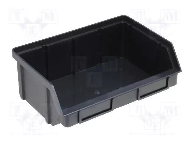 Cuvette; ESD; W: 203mm; H: 74mm; D: 140mm; polypropylene; black; <1kΩ ARTECH A.PM6ESD