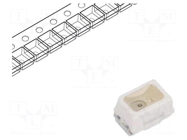 LED; green; SMD; Mini PLCC2; 7.1÷12(typ)-18mcd; 2.1÷2.8VDC; 60° VISHAY VLMG21K1L2-GS08