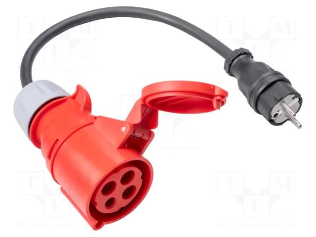 Adapter for three phase sockets; 16A; EU plug; 265V; IP40 SONEL WAADAPAT16C