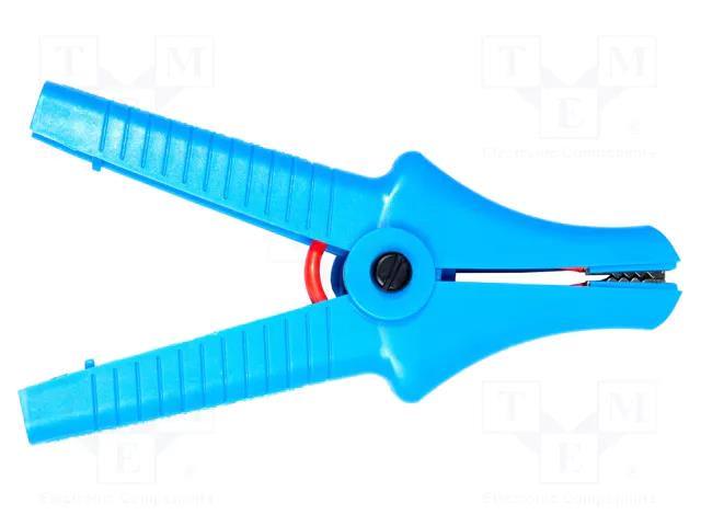 Crocodile clip; 32A; blue; max.43mm; 11kV; Type: insulated SONEL WAKROBU32K09