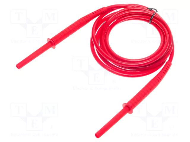 Test lead; banana plug 4mm,both sides; insulated; Urated: 11kV SONEL WAPRZ003REBB10K