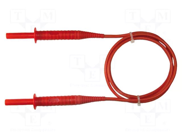 Test lead; banana plug 4mm,both sides; insulated; Urated: 5kV SONEL WAPRZ1X8REBB