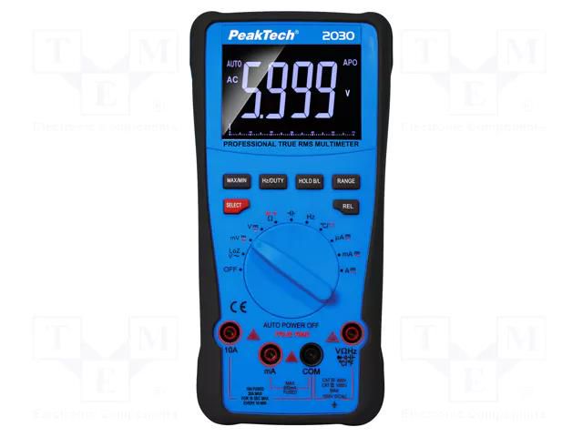 Digital multimeter; LCD; 3,83 digit (6000); Temp: -20÷1000°C PEAKTECH PKT-P2030