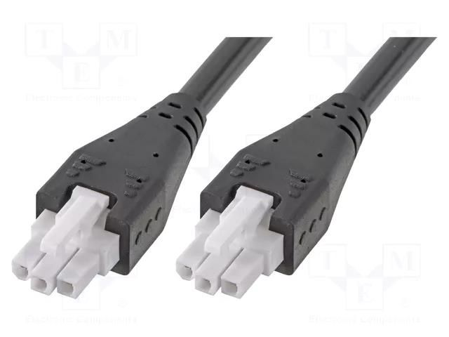 Cable; female; PIN: 3; Len: 0.18m; 6A; Insulation: PVC; Colour: black MOLEX MX-217159-0300