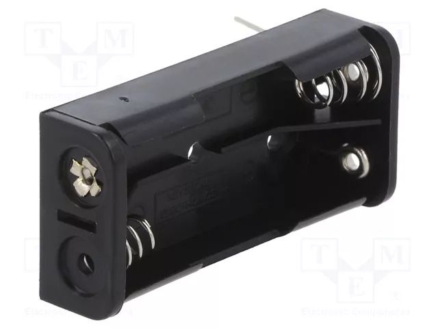 Holder; AAA,R03; Batt.no: 2; PCB,THM; for PCB; polypropylene KEYSTONE KEYS2468