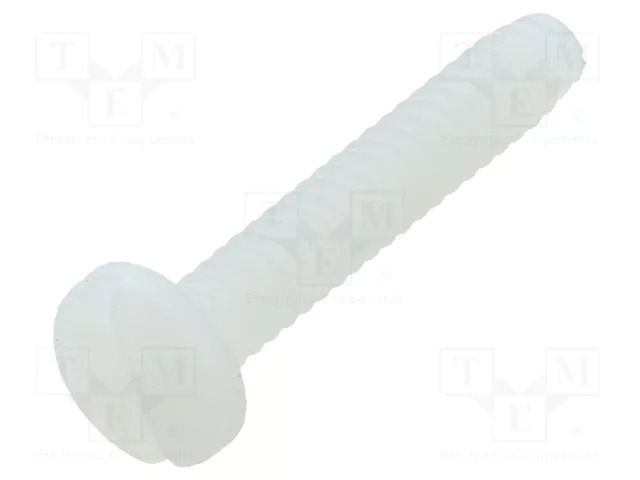 Screw; UNC6-32x19.05; Head: cheese head; slotted; polyamide KEYSTONE KEYS9338