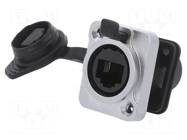 Coupler; coupler; DUALSLIM; Cat: 5e; shielded; 8p8c; straight; metal CLIFF CP30220MIP65S