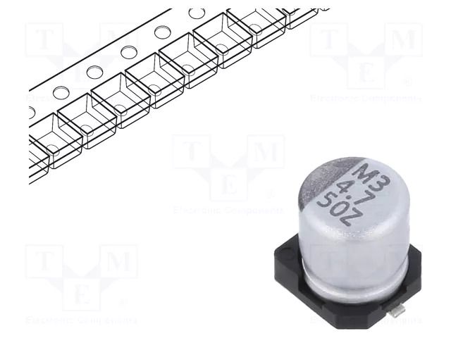 Capacitor: electrolytic; low ESR; SMD; 4.7uF; 50VDC; Ø5x5.7mm; ±20% VISHAY ZSC00AC4R71HARL