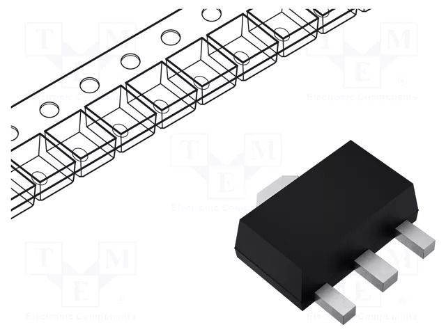 IC: voltage regulator; LDO,linear,fixed; 5V; 0.2A; SOT89; SMD; Ch: 1 STMicroelectronics LDK320AU50R