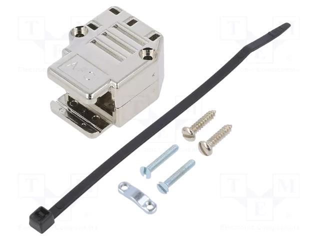 Enclosure for connectors: D-Sub; D-Sub 9pin; Locking: screws AMPHENOL COMMUNICATIONS SOLUTIONS 863093C09MLF