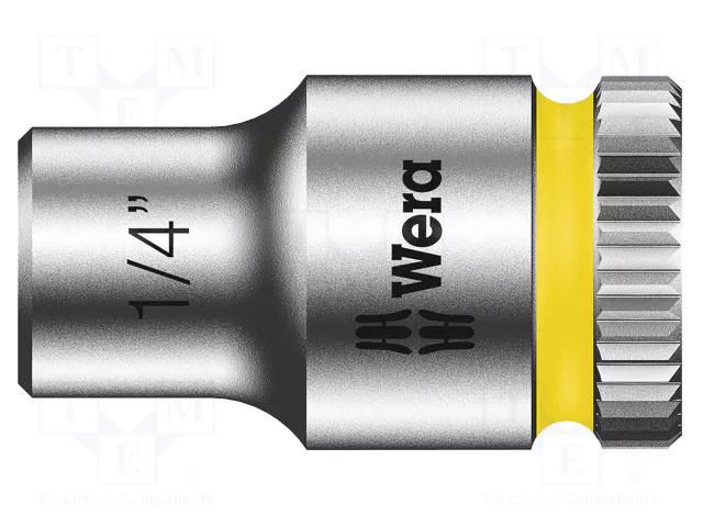 Socket; 6-angles,socket spanner; HEX 1/4"; 1/4"; 23mm WERA WERA.05003516001