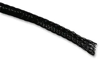SLEEVING, BRAID, BLACK/WHITE, 50M PP3/8-09