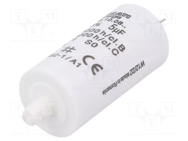 Capacitor: polypropylene; motors, run; 5uF; 425VAC; Ø28x55mm; ±5% DUCATI ENERGIA 4.16.10.08.27