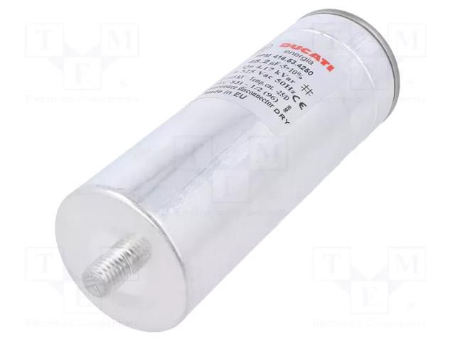 Capacitor: polypropylene; 48.2uF; -5÷10%; Ø55x150mm; -25÷55°C DUCATI ENERGIA 416.53.4250